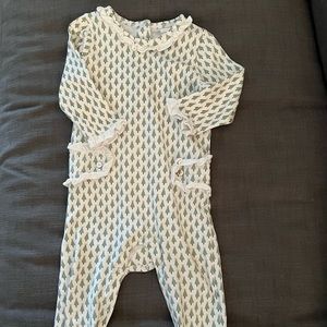 Lila & Hayes Christmas footed pajamas, girls 12/18 month